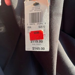 Anne Klein Women's Lined Blazer Suit Jacket Single Button Dark Brown Size 12